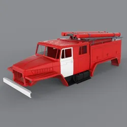 URAL 375 AC-40 FIRE TRUCK 1/10 HIGHPOLY FULL MODEL RC
