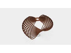 Elliptic twisted ceiling lamp