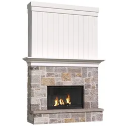 Fireplace in Provence style.French Fireplace in Country style.Rustic Farmhouse fireplace