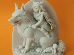 Forest Princess Mononoke and wolf fan art - Free 3D Print Model