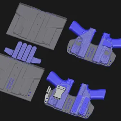 GLOCK 43X WITH STREAMLIGHT TLR-6 - SPLIT VACUUM HOLSTER MOLD - TRIM JIG