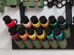 Holder for Acrylic Paints on the Honeycomb Wall (HSW) - Free 3D Print Model