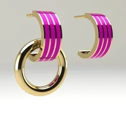 minimal enamel earring 3D print model