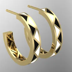minimal enamel earring 3D print model