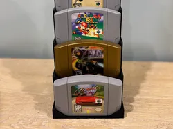 N64 Cartridge Display with Great Label Visibility  - Free 3D Print Model
