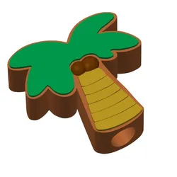 Palm Tree Straw topper 2 sizes 3MF file included