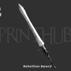 Rebellion Dante Sword from Devil May Cry anime for cosplay stl