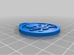 Skull dog tag
