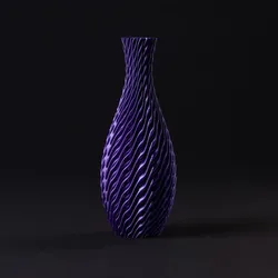 Stylish Spiral Vase with Wavy Texture
