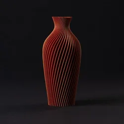 Table Vase with Spiral Ribbed Texture (vase mode)