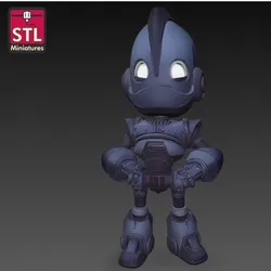 The Iron Giant - STL File for 3D Printing - Giant Robot in Chibi Style