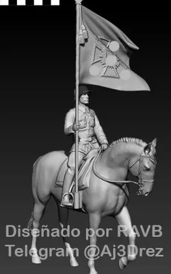 WEHRMACHT MOUNTED MILITARY BAND "STANDARD BEARER".