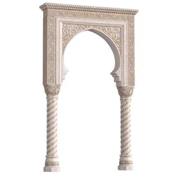 Arch in oriental style.Arabian arch.Moroccan arc.Arabic Door Portal.Entryway