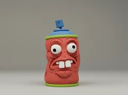 Bucky Graffiti Spray Can - Fugurine Toy - Free 3D Print Model