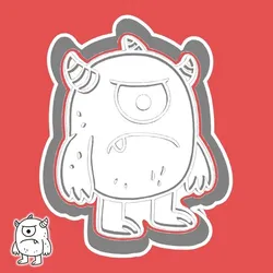 Cute monsters cookie cutters - dozy gloom monster