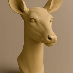 Deer Head Bust – 3D Printable Elegant Wildlife Sculpture