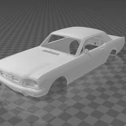 Ford Mustang 1965 Shell Body – Divided Parts for Easy Printing