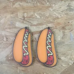 Hotdog Earings