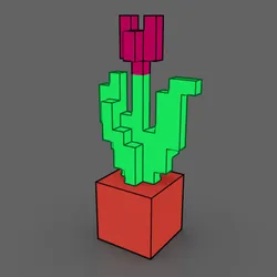 🌸 MINECRAFT -- MINECRAFT FLOWER -- WITH POT -- MODEL Nº1 🌸