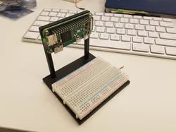 Pi Zero prototyping stand with breadboard base