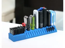 USB SD and MicroSD holder for wide USB sticks