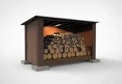 wood storage shed