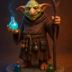 Zarik the Goblin Alchemist - Fantasy Miniature (32mm)