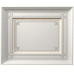 Art Deco coffered illuminated ceiling.Modern coffered illuminated ceiling