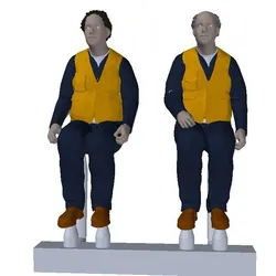 FG04 - Sitting Workmen - O scale - 1:43.5