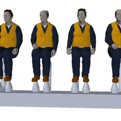 FG04 - Sitting Workmen - OO scale - 1:76