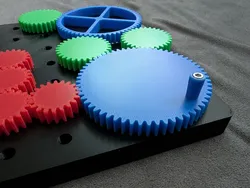Handled Gear for Educational Gear Train Building Toy For Kids - Free 3D Print Model