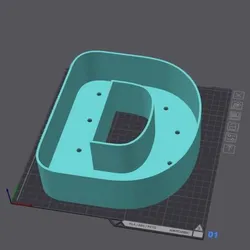 Letter pot D (2 sizes)
