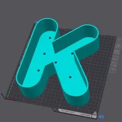 Letter pot K (2 sizes)