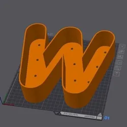 Letter pot W (2 sizes)