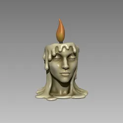 Melted Girl decorative Led Candle holder