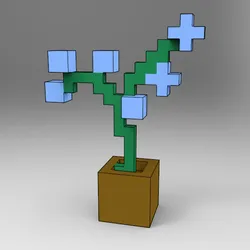 🌸 MINECRAFT -- MINECRAFT FLOWER -- WITH POT -- MODEL Nº6 🌸