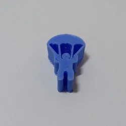 Parachutist Meeple Silhouette – 3D Printable Game Token