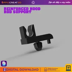 Reinforced hood rod holder compatible with LUV D-MAX | STL file for 3D printing