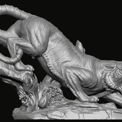Tiger Statue 3D print model