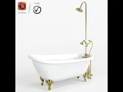 Tub with shower 3D model