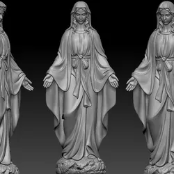 Virgin Mary statue 3D print model