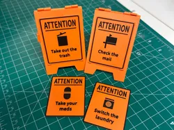 ADHD Reminder Signs - Free 3D Print Model