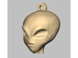alien head car charm