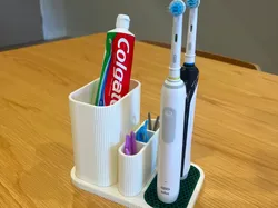 Bathroom Organiser with Oral-B Toothbrush Holder - Free 3D Print Model