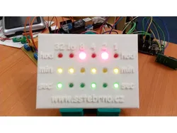 Binary clock panel and firmware - full project