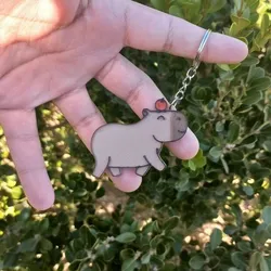 capybara walking keychain