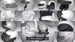 Car Helmet collection 3D Model Pack