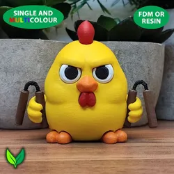 Chuck Chucks – Cute Martial Arts Chicken STL (FDM & Resin Ready)