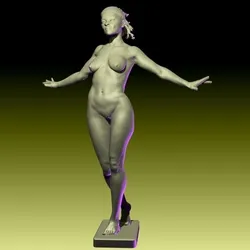 Tana - Graceful Nude Female Figurine – Artistic Pose for 3D Printing