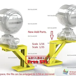 Tiger tank Early Production Headlight stand.(STL-1-16-35)